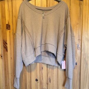 Simply Southern Ribbed Knit Sweater in Tan